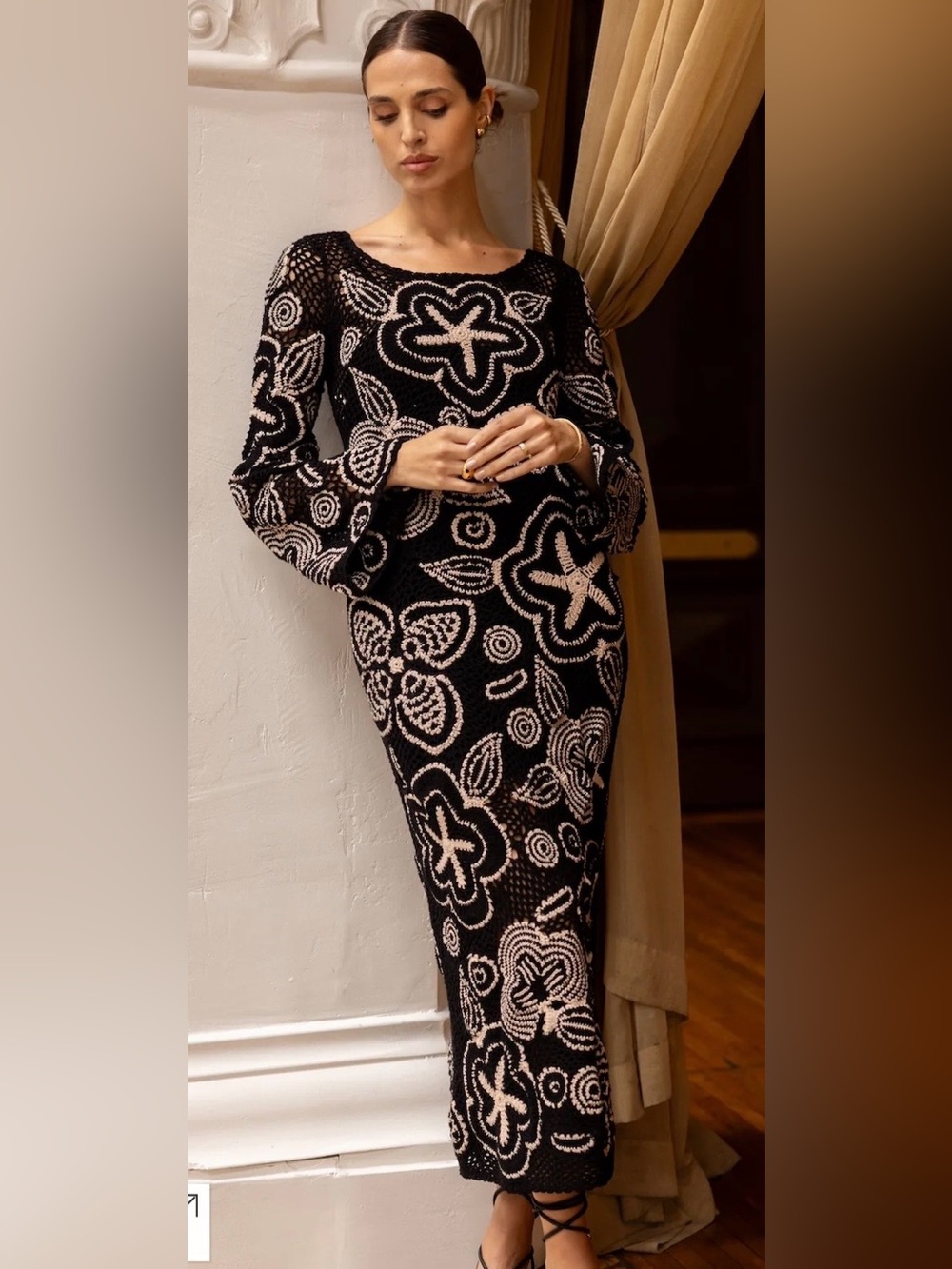 Cleobella Black Keilani Midi Dress XS Brand New